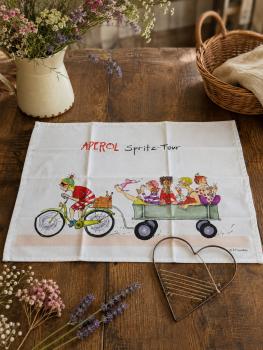 Geschirrtücher mit Kunstdruck "Aperol Spritz- Tour
