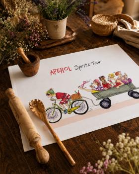 Preview: Geschirrtücher mit Kunstdruck "Aperol Spritz- Tour