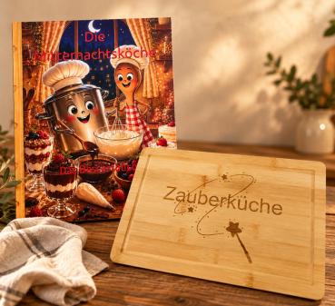Die Mitternachtsköche- Das Dessertbuch (Hardcover) mit Schneidbrett "Zauberküche"