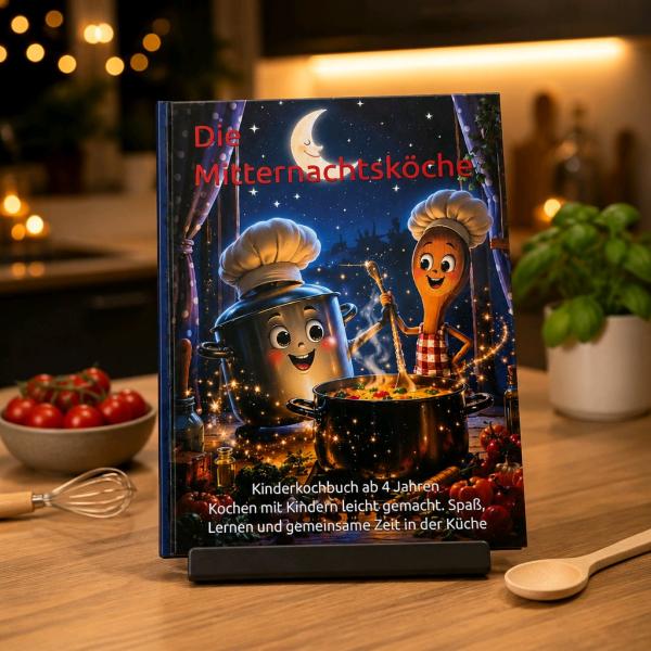 Die Mitternachtsköche- Das Kochbuch (Hardcover) mit Schneidbrett "Mitternachtsküche"